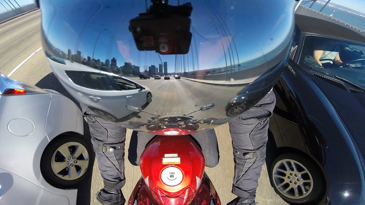 Motorcycling over the Golden Gate Bridge